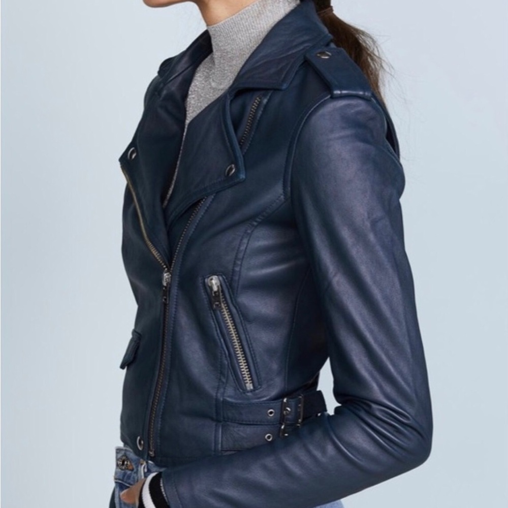 IRO Paris Asheville Leather Moro Jacket - Size 36